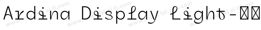 Ardina Display Light字体转换